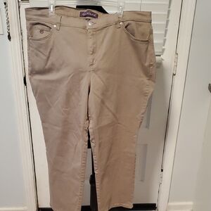 Gloria Vanderbilt Tan Khaki Plus Size Jeans
